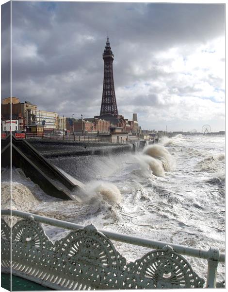 Blackpool Storm Canvas Print by Victor Burnside