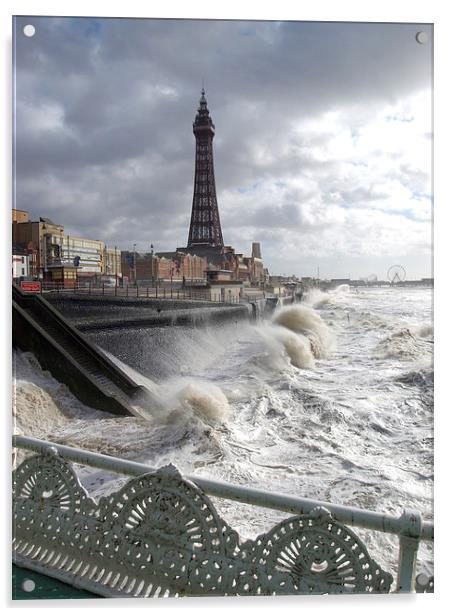 Blackpool Storm Acrylic by Victor Burnside