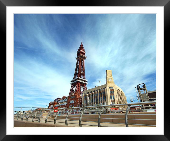 Blackpool Tower Restoration Framed Mounted Print by Victor Burnside