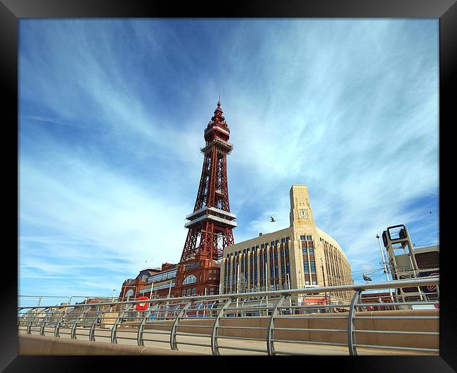 Blackpool Tower Restoration Framed Print by Victor Burnside