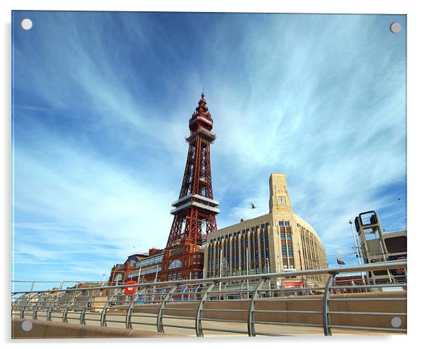 Blackpool Tower Restoration Acrylic by Victor Burnside
