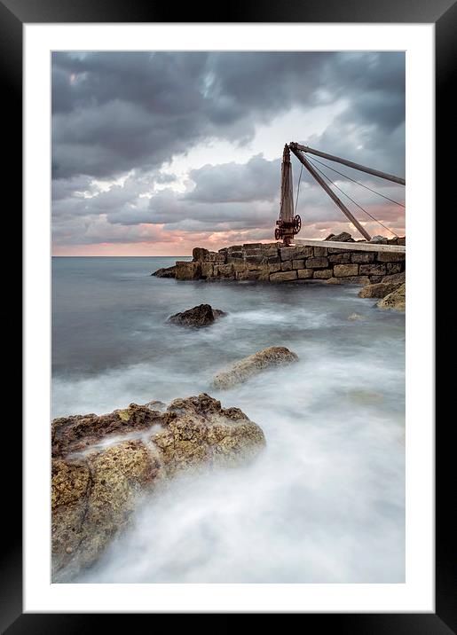 The Old Winch at Portland Framed Mounted Print by Chris Frost