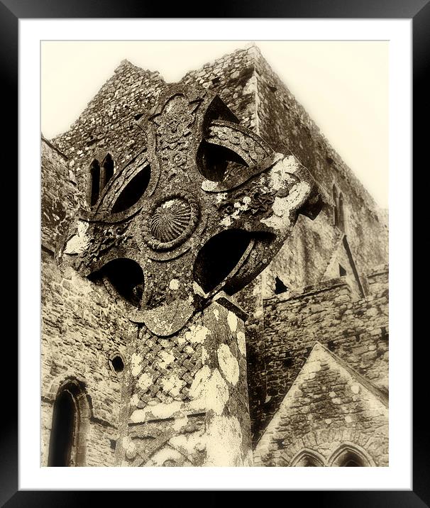 Celtic Cross Framed Mounted Print by Mary Lane