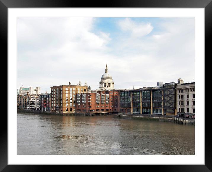 Thames View Framed Mounted Print by Victor Burnside