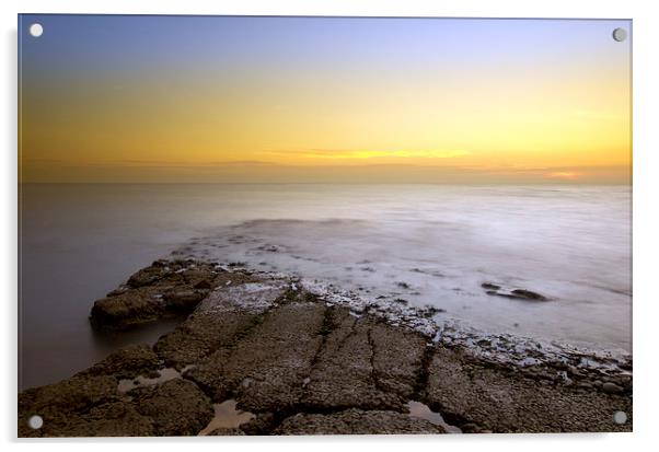 Whitburn sunrise Acrylic by R K Photography