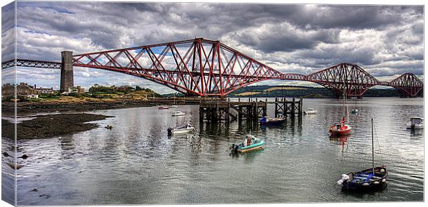 The Bridge from North Queensferry Bay Canvas Print by Tom Gomez