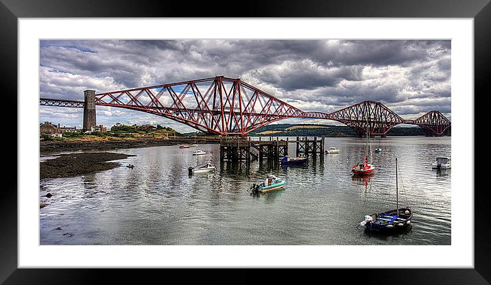 The Bridge from North Queensferry Bay Framed Mounted Print by Tom Gomez
