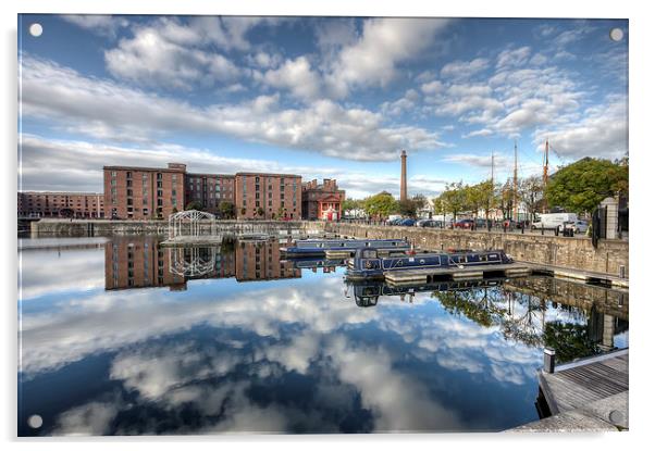 Albert Dock reflections Acrylic by Paul Farrell Photography