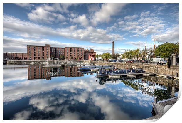 Albert Dock reflections Print by Paul Farrell Photography