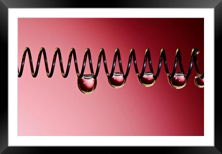 Water drops abstract Framed Mounted Print by Dan Ward