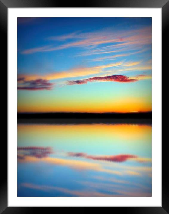 reflective sunset Framed Mounted Print by dale rys (LP)