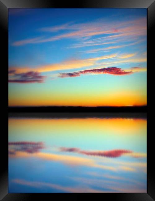 reflective sunset Framed Print by dale rys (LP)