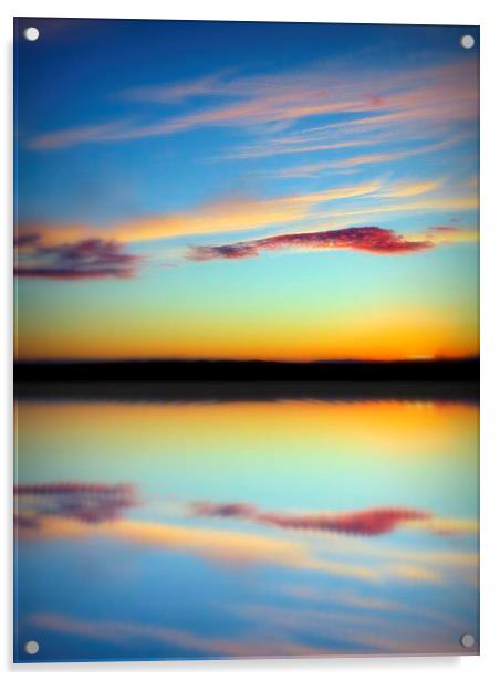 reflective sunset Acrylic by dale rys (LP)