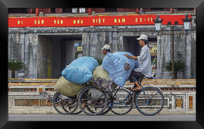 Vietnamese Transport Framed Print by colin chalkley