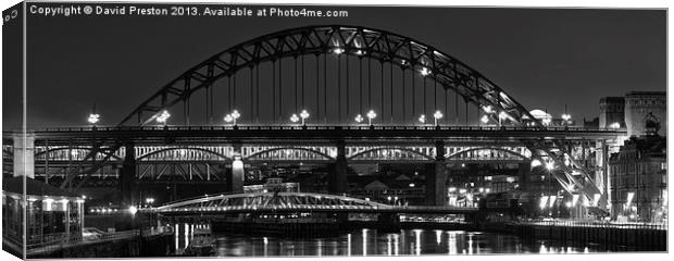 Tyne Bridges, Newcastle Canvas Print by David Preston