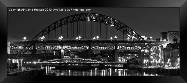 Tyne Bridges, Newcastle Framed Print by David Preston