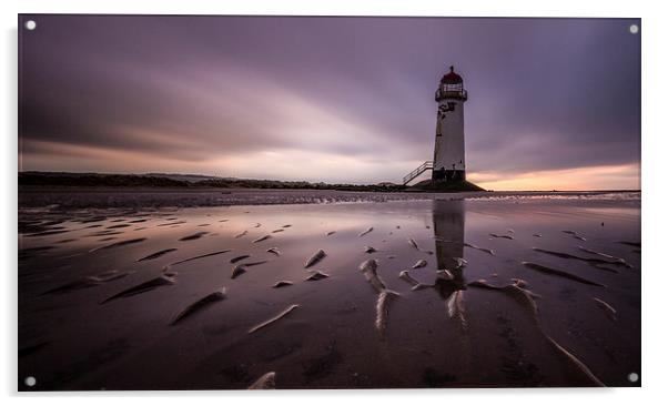 Lighthouse at dusk Acrylic by Aaron Crowe