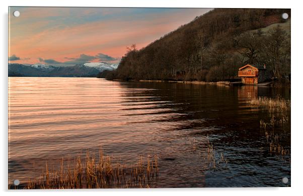 Ullswater Daybreak Acrylic by John Hare