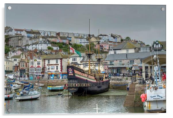 Brixham Acrylic by Allan Briggs