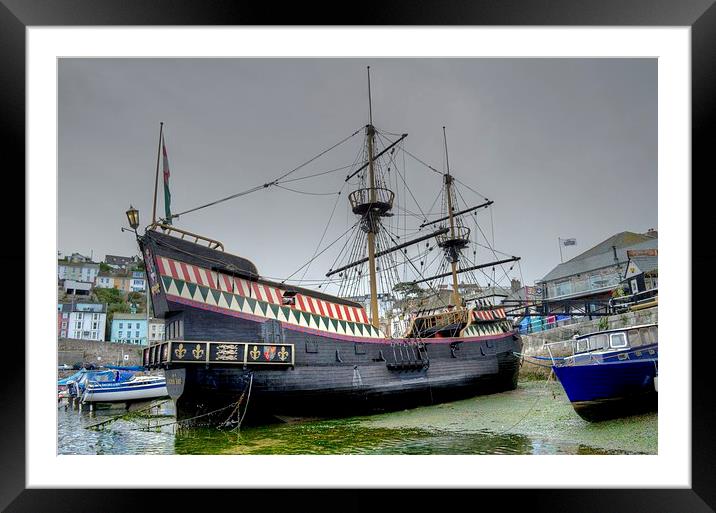 Golden Hind Framed Mounted Print by Allan Briggs