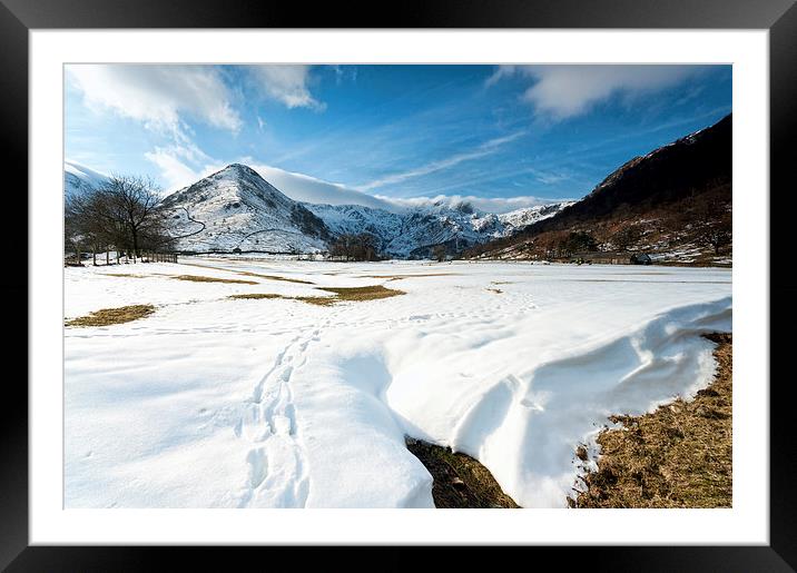 Hartsop Dodd Winter Framed Mounted Print by John Hare