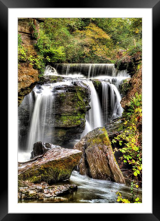 Aberdulais Waterfall Framed Mounted Print by Simon West