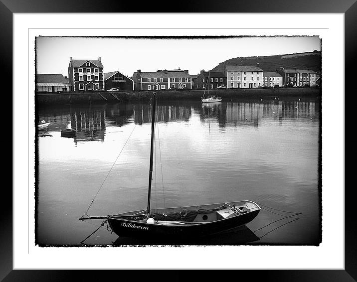 aberaeron harbor Framed Mounted Print by Andrew chittock