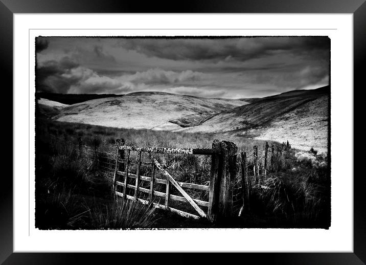 Old Gate leading to the hills Wales Framed Mounted Print by Andrew chittock