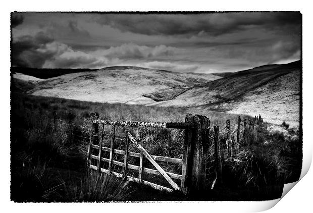 Old Gate leading to the hills Wales Print by Andrew chittock