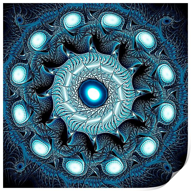Blue Circle Print by Anastasiya Malakhova