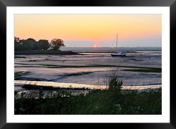 Riverside Country Park, Sunset Framed Mounted Print by Robert Cane