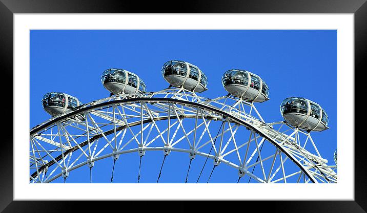 Top of London Eye Framed Mounted Print by Ruth Hallam