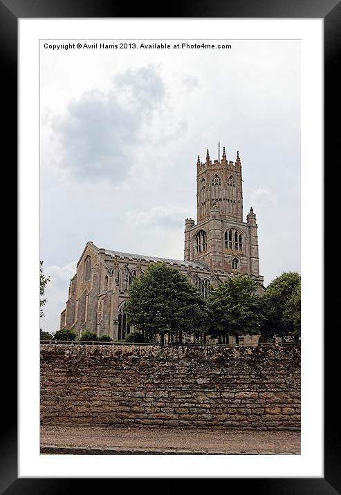 Fotheringhay Church Framed Mounted Print by Avril Harris