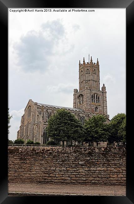 Fotheringhay Church Framed Print by Avril Harris