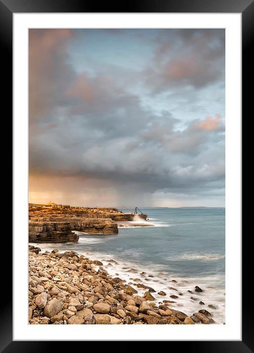 Sunset Storms at Portland Bill Framed Mounted Print by Chris Frost