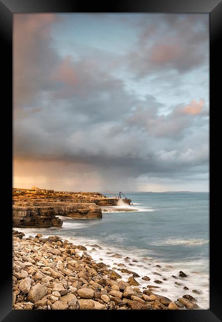 Sunset Storms at Portland Bill Framed Print by Chris Frost
