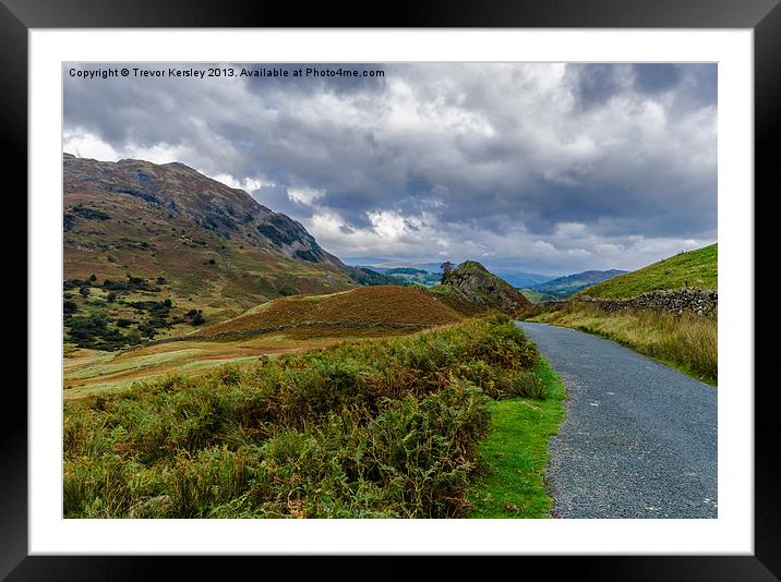 Wrynose Pass Views Framed Mounted Print by Trevor Kersley RIP
