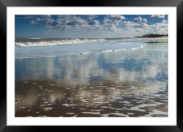 Happisburgh Reflection Framed Mounted Print by Stephen Mole