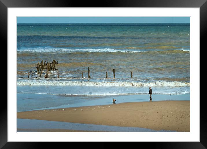 Paddling on Happisburgh Beach Framed Mounted Print by Stephen Mole
