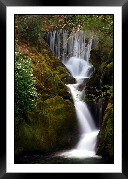water fall Framed Mounted Print by Andrew chittock