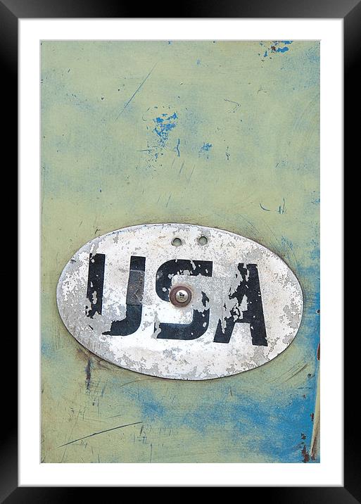 USA Framed Mounted Print by Dave Turner