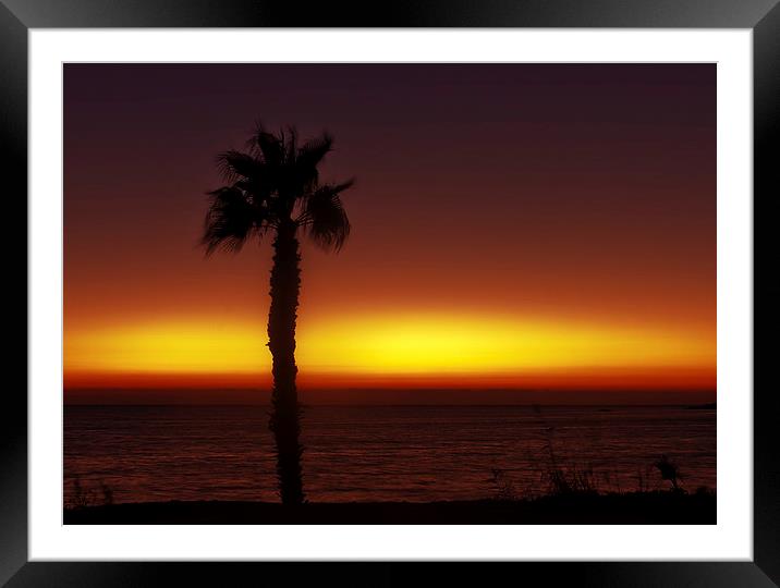 Sunset in pafos Framed Mounted Print by Carl Shellis