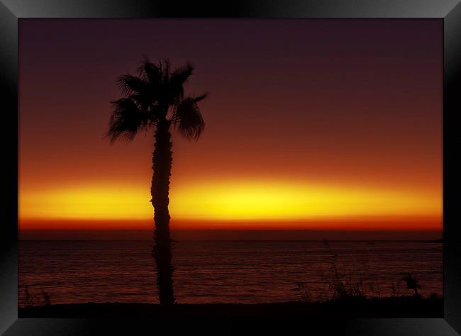 Sunset in pafos Framed Print by Carl Shellis
