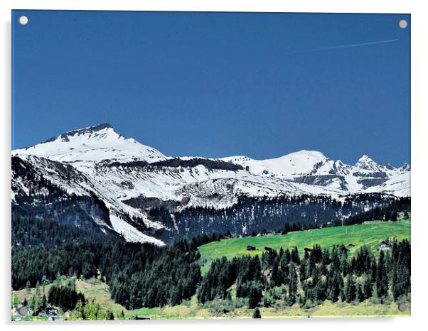 Swiss Alps. Acrylic by Lilian Marshall