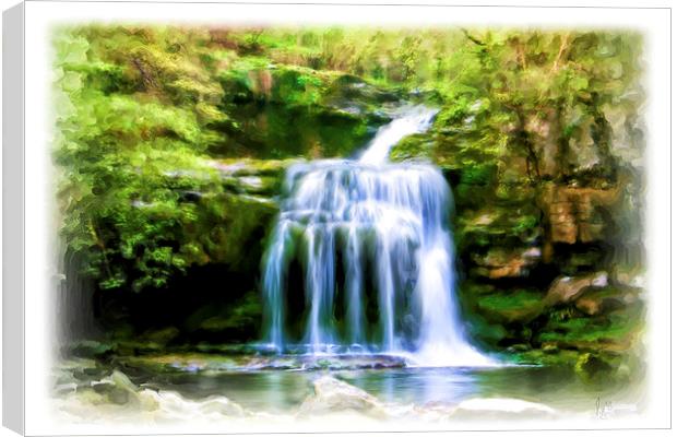 West Burton Waterfall Canvas Print by Ray Nelson