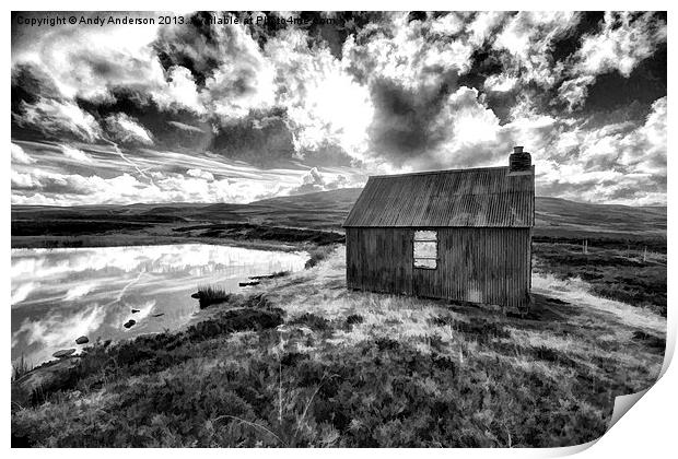 Central Scottish Highlands Moor Print by Andy Anderson
