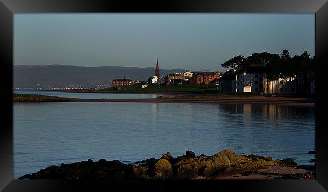 Largs shorefront Framed Print by Peter Mclardy