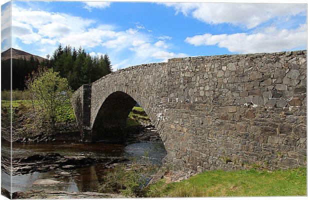 Bridge of orchy Canvas Print by Peter Mclardy