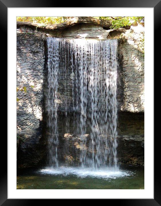 Waterfall1 Framed Mounted Print by Pics by Jody Adams