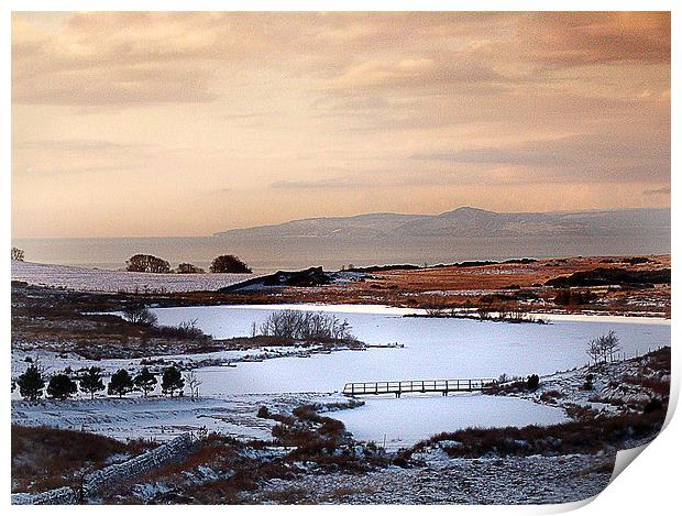 Winter on Fairlie moor Print by Peter Mclardy